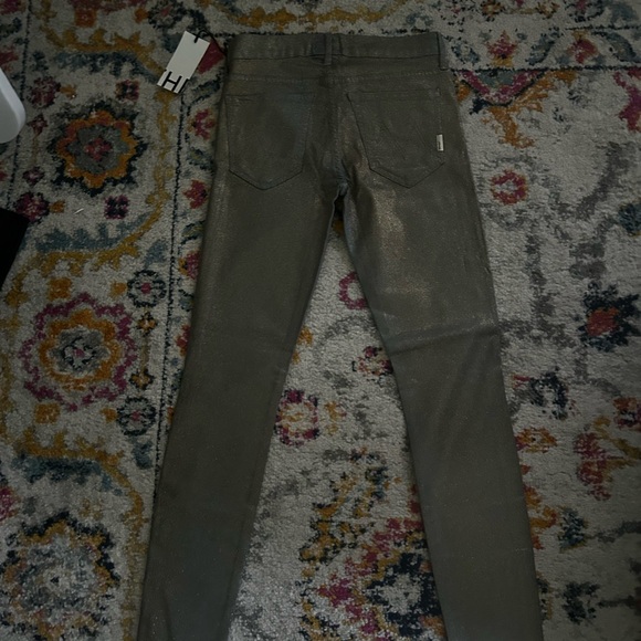 MOTHER DENIM Powder Blue Glimmer Skinny Jeans - Picture 5 of 7